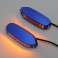 Httmt- Classic Blue Led Signal Mirror Block Off Base Plate Compatible With Suzuk 05-08 Gsxr1000 06-12 Gsxr600 Gsxr750 P N
