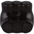 Morris Products Black Insulated Multi-cable Connector 3 Wire Ports 2-14 Range Slotted Allen Hex 6a L X 1 5a H Dual Entry 1-pack 