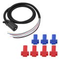 Trailer Plug Cable 7 Way Cord Wire Harness Blade Molded Connector For Rv Towbar Towing 2 Meter 