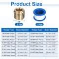 12pcs 1 16 Npt Brass Pipe Plug Fitting Male Thread Internal Hex Socket Cap Countersunk For Sealing Port Pneumatic Solenoid