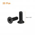 Uxcell M5-0 8x16mm Flat Head Torx Anti Theft Machine Screws 20pcs 10 9 Grade Alloy Steel Drive Countersunk Full Thread Black