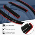 Compatible With Chevy Hhr 5dr 4pcs In-channel Window Deflector Rain Guard 35 Inches Sun Roof Visor Dark Smoke