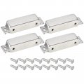 4 Set Magnetic Door Catch Stainless Steel Cabinet Catches 3 43 Closet Latch For Home Kitchen Cupboard Furniture Doors Silver 