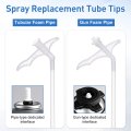 10 Pcs Spray Foam Nozzle 7 6 Pe Material Replacement Tube Tips Tubular Pipe For Diy Spraying Helps Seal Gaps Cans Supplies