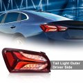 G-plus Led Tail Light Compatible With Chevy Malibu 2019 2020 2021 2022 Replacement Lh Driver Side Rear Lamps Lights Red Clear