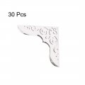 Uxcell Metal Book Corner Protectors Edge Cover Guard 23 X 4mm Silver Tone 30pcs