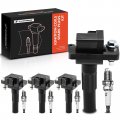 A-premium Ignition Coils And Spark Plugs Kits Compatible With Subaru Impreza 2002-2003 H4 2 0l 4-pc Set