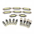 X Autohaux 17pcs Canbus White Car Dome Map Reading Led Interior Light License Plate Bulbs Kit Dc 12v For