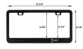 Mexico Mexican Flag Black Carbon Fiber Look Metal Car License Plate Frame