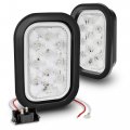 True Mods 2pc White 5 X 3 Rectangular Led Trailer Tail Light Kit Dot Fmvss 108 Sae 2 R Grommets Plugs Submersible Back-up 