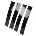 Kuafu Pillar Post Molding Trim Cover Compatible With 2007-2014 Cadillac Escalade Door Applique Glossy Black 4pcs
