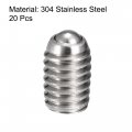 Uxcell Ball Point Set Screws M4 X 6mm 304 Stainless Steel Metric Spring Hex Socket Screw 20pcs