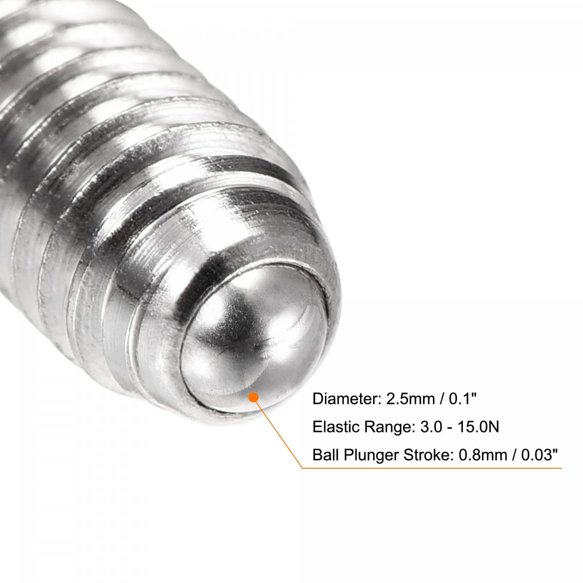Ball Point Set Screws M4 X 6mm 304 Stainless Steel Metric Spring Hex Socket Screw 20pcs