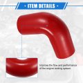 Vekauto 90 Degree Elbow Coupler Silicone Hose 63mm 2 48 Id 125mm Length Intercooler Tube Universal For Car Engine Durable Red