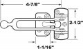 Prime-line S 4353 Brushed Chrome Swing Bar Door Lock With Edge Guard Single Pack