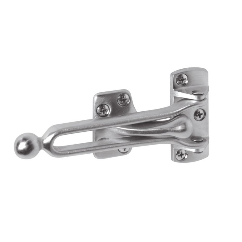 Prime-line S 4353 Brushed Chrome Swing Bar Door Lock With Edge Guard Single Pack