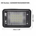 Uxcell 1pair Car Led License Plate Light Error Free White For Mercedes-benz Glk300 2010-2013 No A2048200156 A2048201056