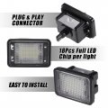 Uxcell 1pair Car Led License Plate Light Error Free White For Mercedes-benz Glk300 2010-2013 No A2048200156 A2048201056