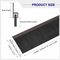 Uxcell 2pcs Door Brush Bottom Sweep H-shape Aluminum Alloy Base With 4 7-inch Pp For Home Industrial 47-inch L Brown
