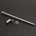 Minho 10mm 220mm Front Rear Axle With Bushing 6mm 20mm 32mm Fit For Motorcycle Pit Dirt Bike Moped Scooter Quad Atv Mini Parts