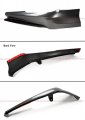 Akasaka Style Painted Two-toned Gloss Black Modern Steel Metallic Front Bumper Lip Splitter Kit Compatible For 2021 2022 Honda