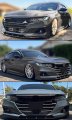 Akasaka Style Painted Two-toned Gloss Black Modern Steel Metallic Front Bumper Lip Splitter Kit Compatible For 2021 2022 Honda