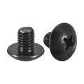 M8 1 25 X 10mm Truss Head Phillips Machine Screws 304 Stainless Steel Black Oxide Finish Full Thread 20 Pack 