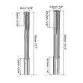 Uxcell 3 8 And 5 16 Chucking Reamer Set High Speed Steel Hss Lathe Machine 6 Straight Flutes Round Shank Milling Cutting Tool