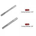 Uxcell 3 8 And 5 16 Chucking Reamer Set High Speed Steel Hss Lathe Machine 6 Straight Flutes Round Shank Milling Cutting Tool
