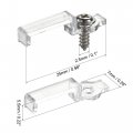 Uxcell Led Strip Mounting Brackets Fixing Clips Clamps Holder For 5050 With Screws 12mm Wide Waterproof Transparent Nylon Pack