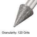 Uxcell Diamond Burrs Bits Grinding Drill Carving Rotary Tool For Glass Stone Ceramic 120 Grit 1 4 Shank 10mm Conial 5 Pcs