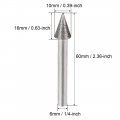 Uxcell Diamond Burrs Bits Grinding Drill Carving Rotary Tool For Glass Stone Ceramic 120 Grit 1 4 Shank 10mm Conial 5 Pcs