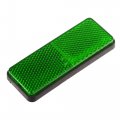 X Autohaux 4 Pcs 87x32mm Green Plastic Universal Rectangular Reflective Warning Reflector With Adhesive Tape For Motorcycle
