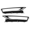 Hecasa Fog Light Bezel Lower Bumper Trim For 2012-2015 Volkswagen Passat Front Lamps Cover Replacement 56d853665 56d853666 