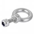 Uxcell Lifting Eye Bolt M4 X 11mm Male Thread With Hex Screw Nut For Hanging Securing Chain Wire Rope 304 Stainless Steel 2