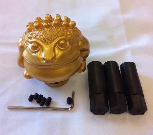 Custom Golden Lucky Frog Manual Stick Shift D1 Shifter Knob Universal Fit