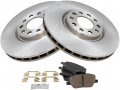 Front Ceramic Brake Pads And Rotor Kit Compatible With 2015-2018 Jeep Renegade 