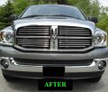 312 Motoring Fits 2005-2010 Dodge Dakota Chrome Grille Grill Kit 2006 2007 2008 2009 05 06 07 08 09 10 Quad Cab Club Slt St