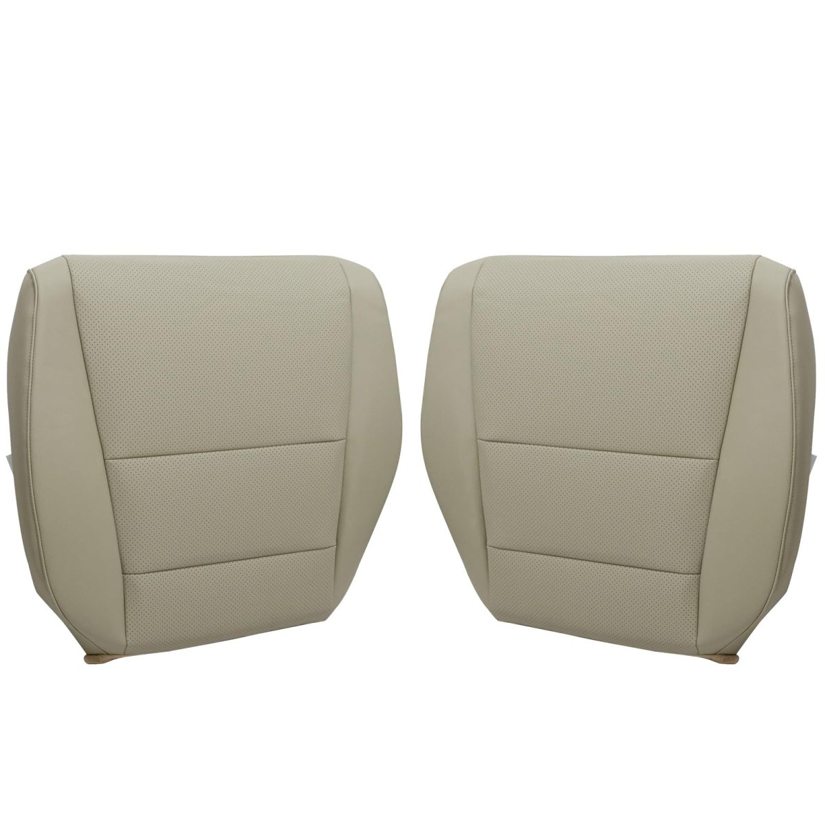 Driver And Passenger Bottom Perforated Leather Replacement Seat Covers Tan For Acura Tsx 2009 2010 2011 2012 2013 2014