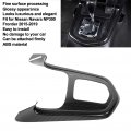 Fydun Car Gear Shift Knob Frame Panel Stickerbon Fiber Car Cover Interior Trim Fit For Nissan Navara Np300 2015a 2019