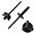 Ispinner 50pcs 3 16 X 1 Large Head Tri-fold Exploding Aluminum Pop Rivets Black 