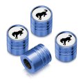 Ford Bronco Aluminum Tire Valve Stem Caps White On Blue Cylinder Style Official Licensed Set Of 4 Universal Fit For Car Suv 