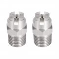 Uxcell Flat Fan Spray Tip 1 4bspt Male Thread 304 Stainless Steel Nozzle 65 Degree 8mm Orifice Diameter 2 Pcs