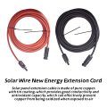 Solar Panel Extension Cable Wire 20ft 12awg With Male And Female Connectors Pure Copper Tin Coated New Energy Cord For Rv