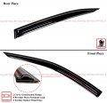 Premium 3d M Style Wavy Sport Black Window Visor Rain Guard Deflector Compatible For 2014-2020 Lexus Is200t Is 250 Is300 Is350
