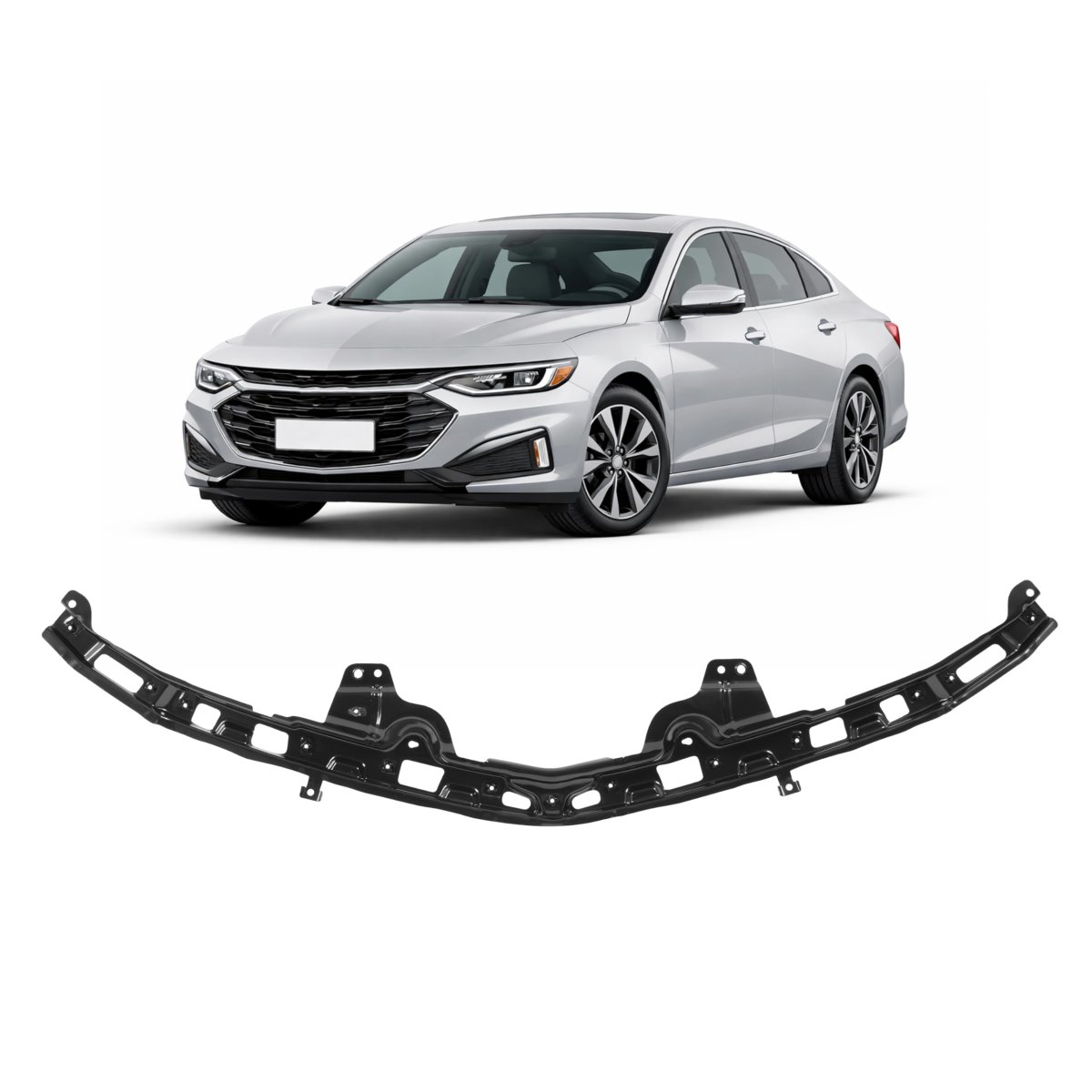 Front Bumper Bracket For 2016 2025 Chevrolet Malibu Replacement Gm1041135 84926765 Steel Electrophoresis Primed Black Bl5284