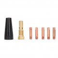 7pcs Mig Gasless Welding Kit Includ 5 Nozzles 1 Cover And Connecting Rod Diffuser Nozzle Equipment Accessories