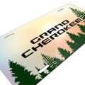 Ipick Image Made For Jeep Grand Cherokee Green Forrest Sillhouette Graphic Special Aluminum Metal License Plate
