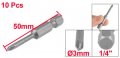 Uxcell A12092000ux0004 10 Pcs 1 4 Inches Hex Shank Magnetic 3mm Ph1 Phillips Screwdriver Bits