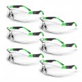 Dex Fit Safety Glasses Sg210 Z87 Eye Protection Anti-fog Scratch Resistant Adjustable For Women And Men Uv Black Green Frame 